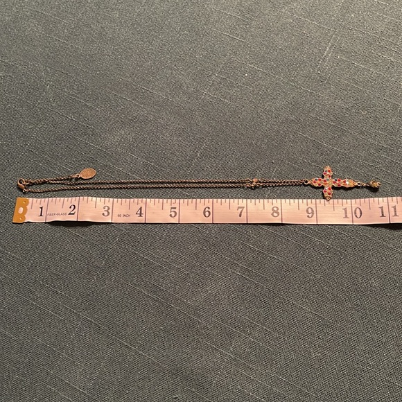 Stunning Michal Negrin Cross Necklace with Multicolored Crystals - Picture 10 of 11